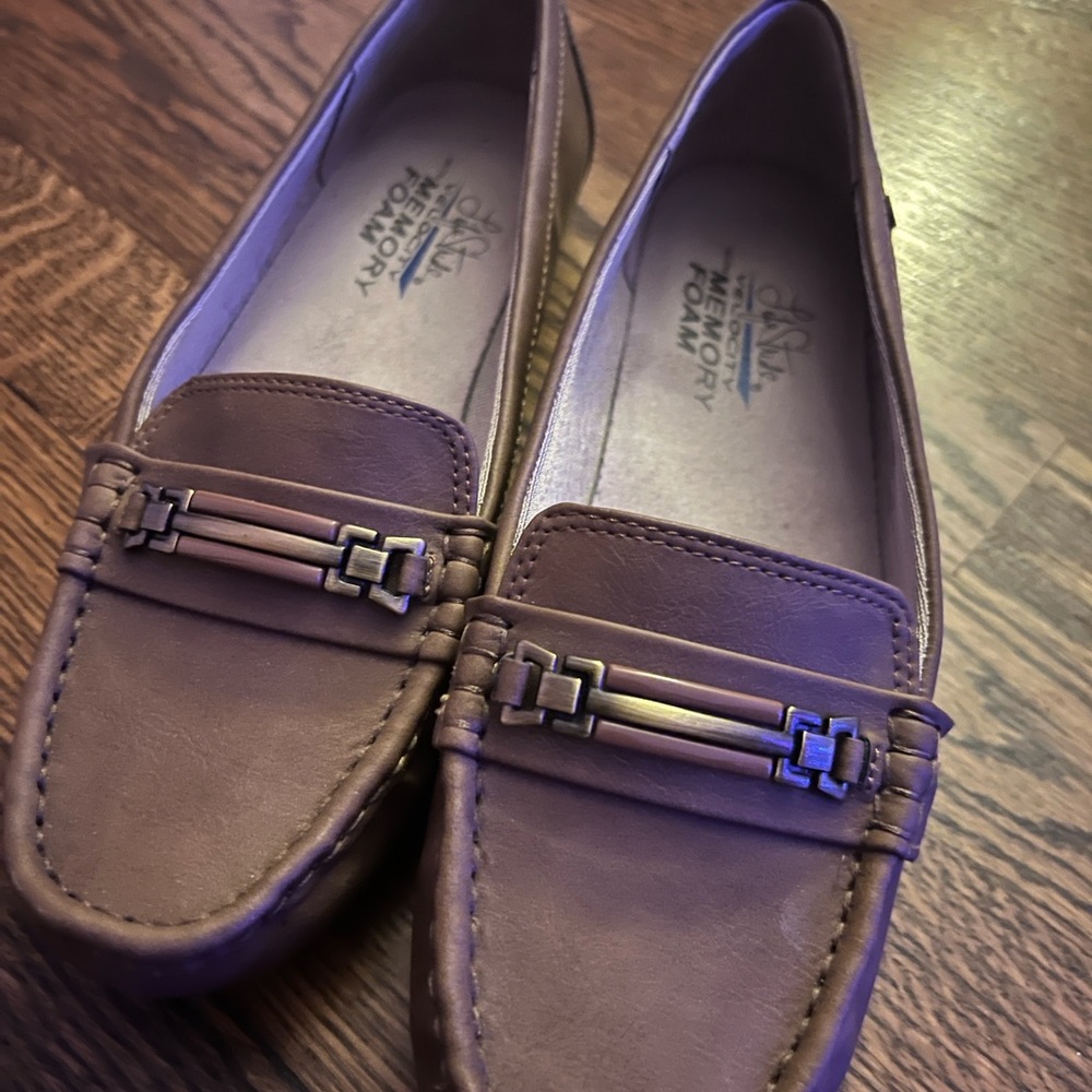 Life Stride Brown Loafers with Memory Foam
